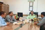 دیدار سرپرست دامپزشکی شهرستان ابرکوه با فرمانده نیروی انتظامی به مناسبت گرامیداشت هفته دفاع مقدس
